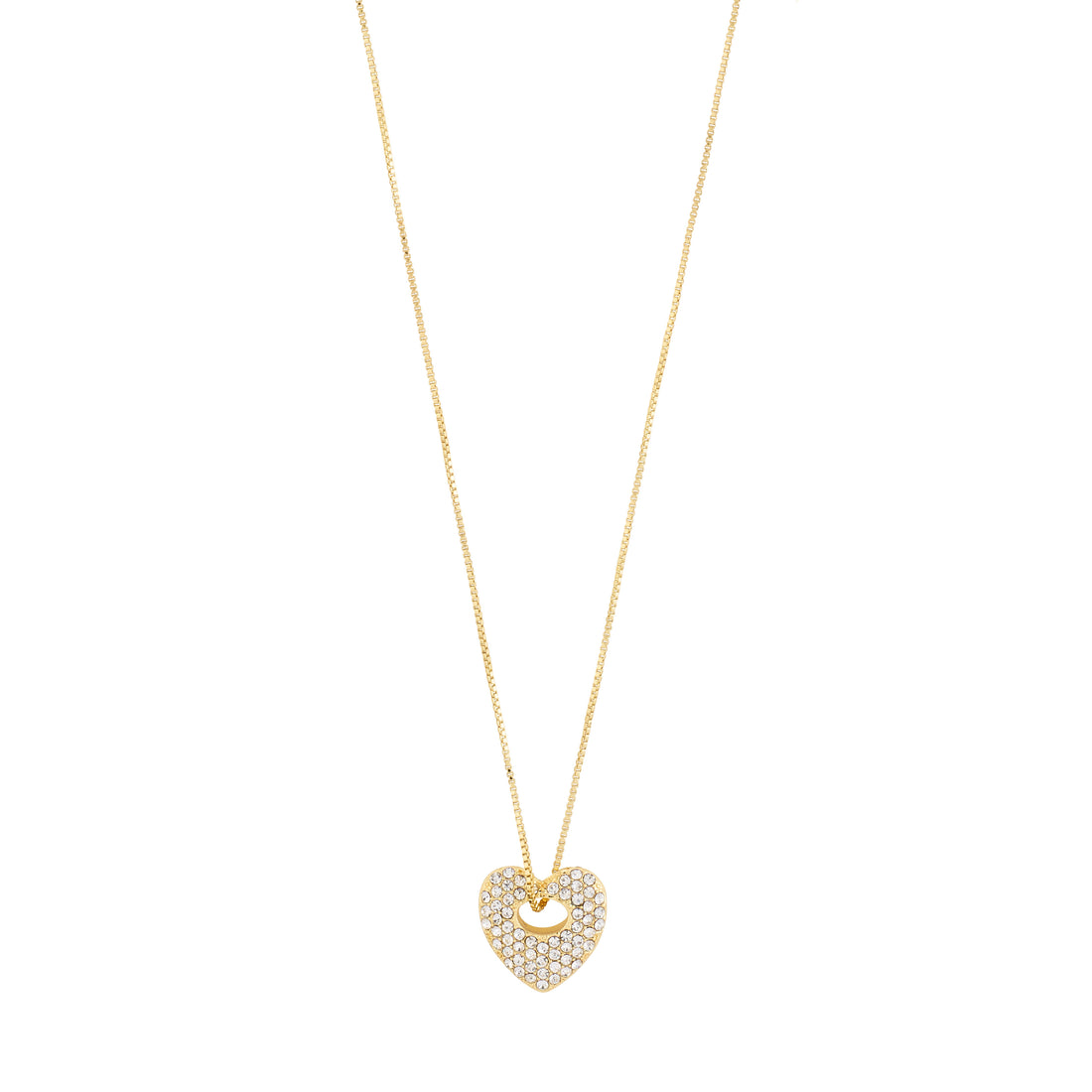 PILGRIM DUNE recycled heart necklace