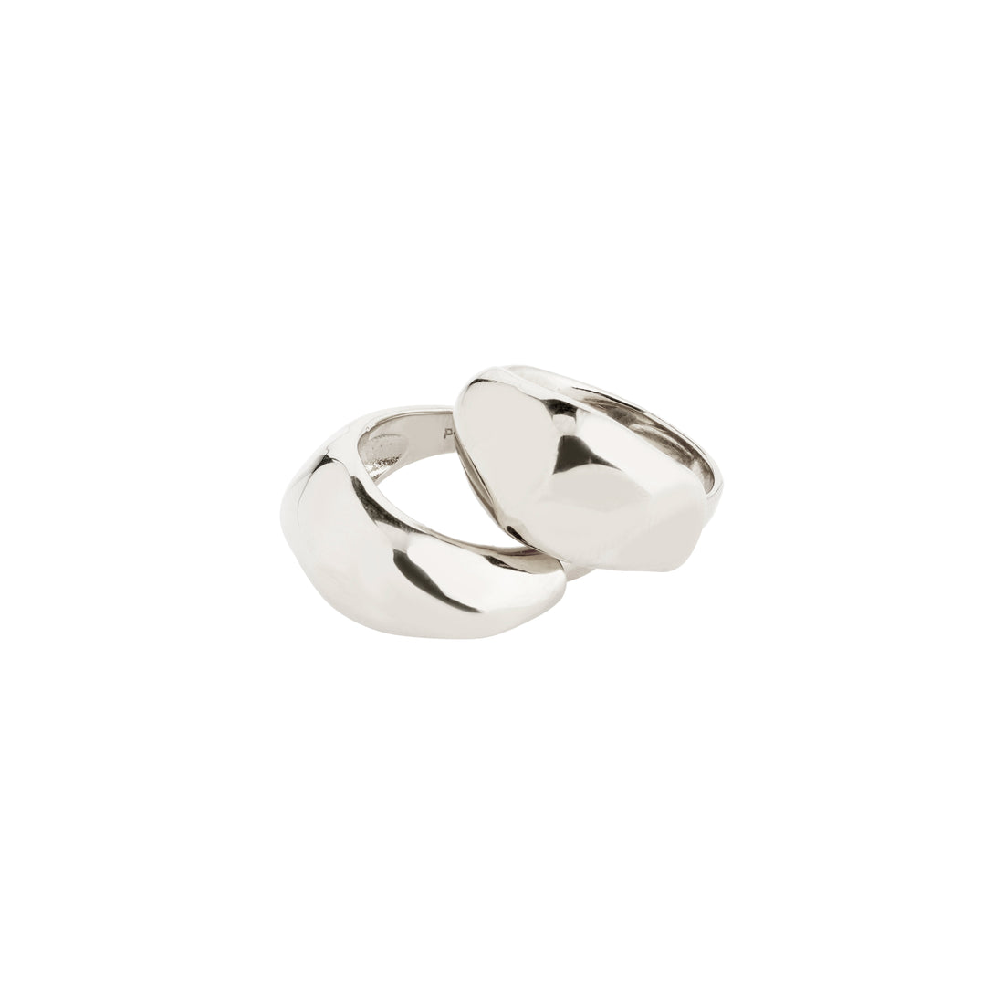 PILGRIM DUNE recycled rings, 2 in a set