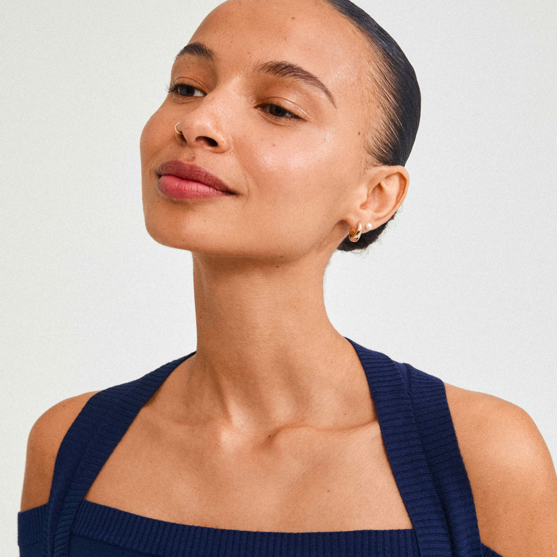 STARLIGHT recycled pearl & hoop earrings 2-in-1 set
