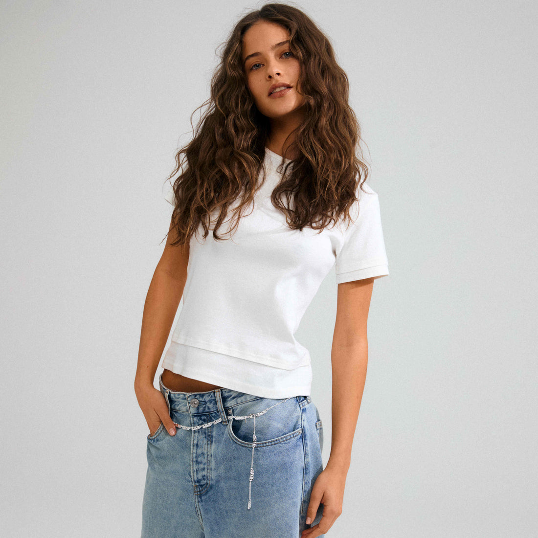INSTANT recycled textured body chain