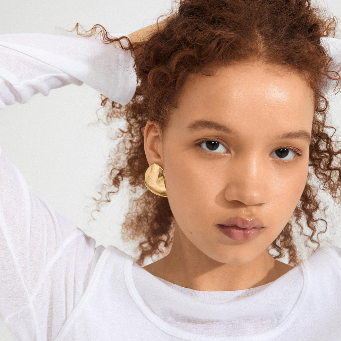 SPARKLE grandes boucles d’oreilles plates recyclées