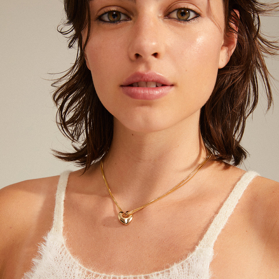 WAVE Recycled Heart Necklace
