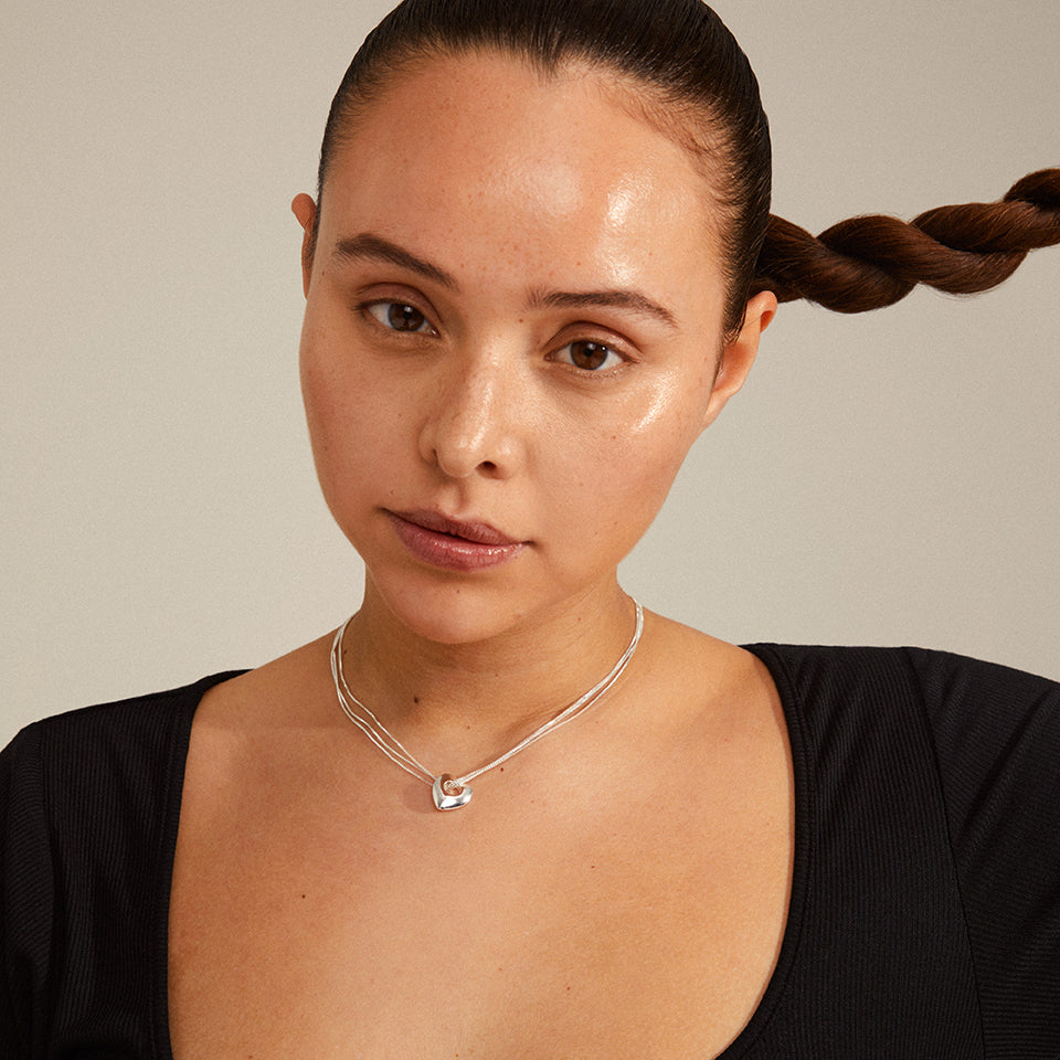 WAVE Recycled Heart Necklace
