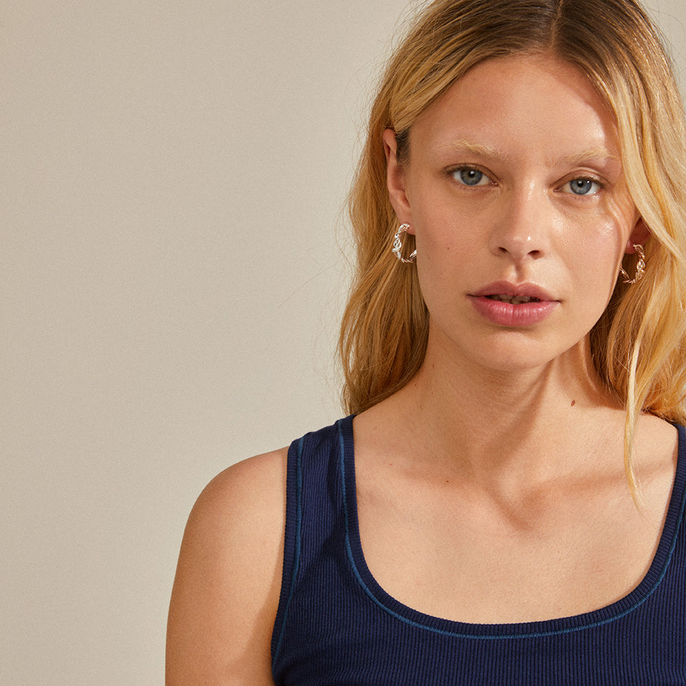 SUN recycled twisted hoops