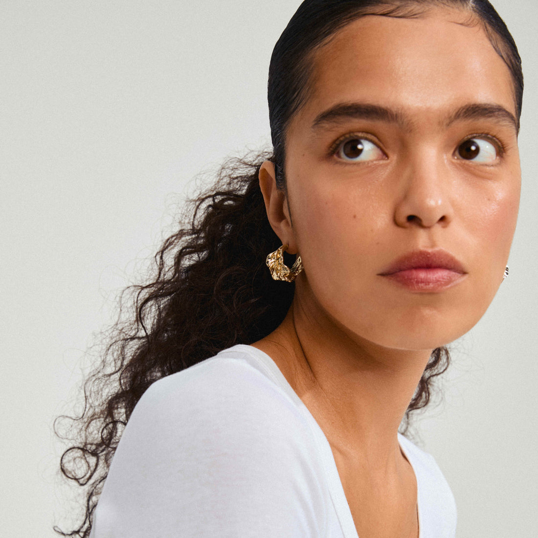 ECLIPSE recycled textured half-hoops