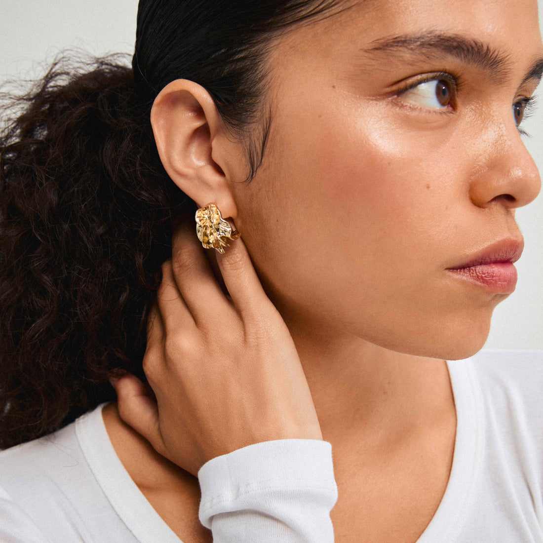 ECLIPSE recycled textured half-hoops
