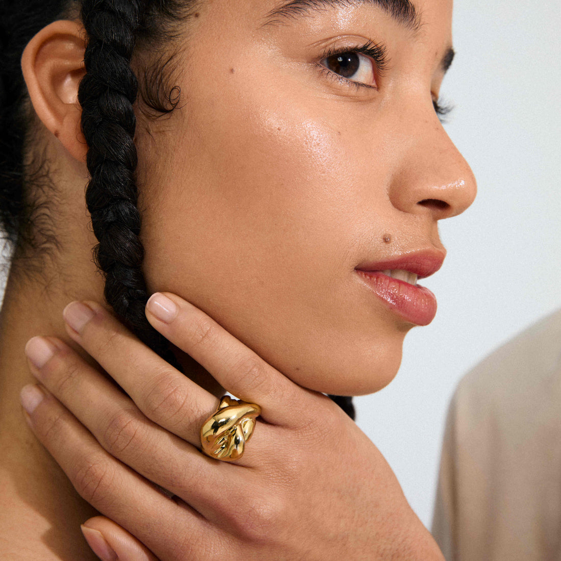 UNFOLD bague épaisse recyclée