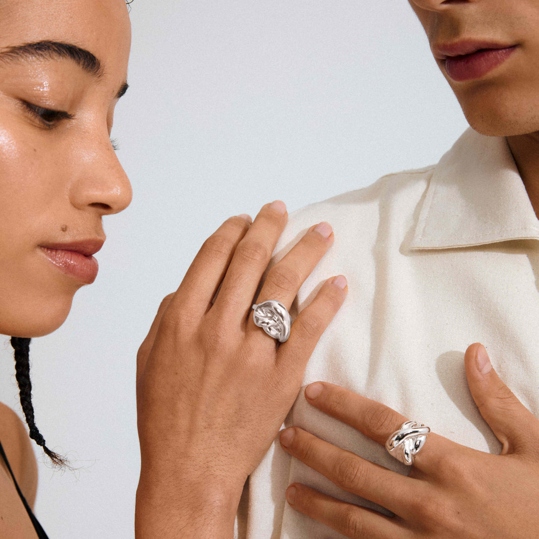 UNFOLD bague épaisse recyclée