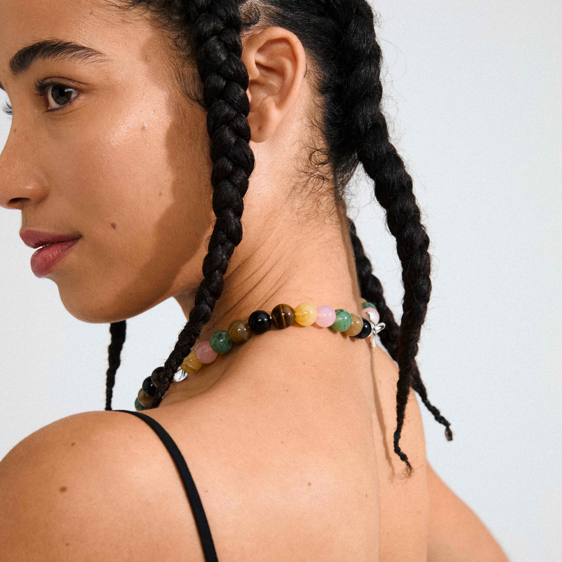 UNFOLD collier multicolore pierres semi-précieuses