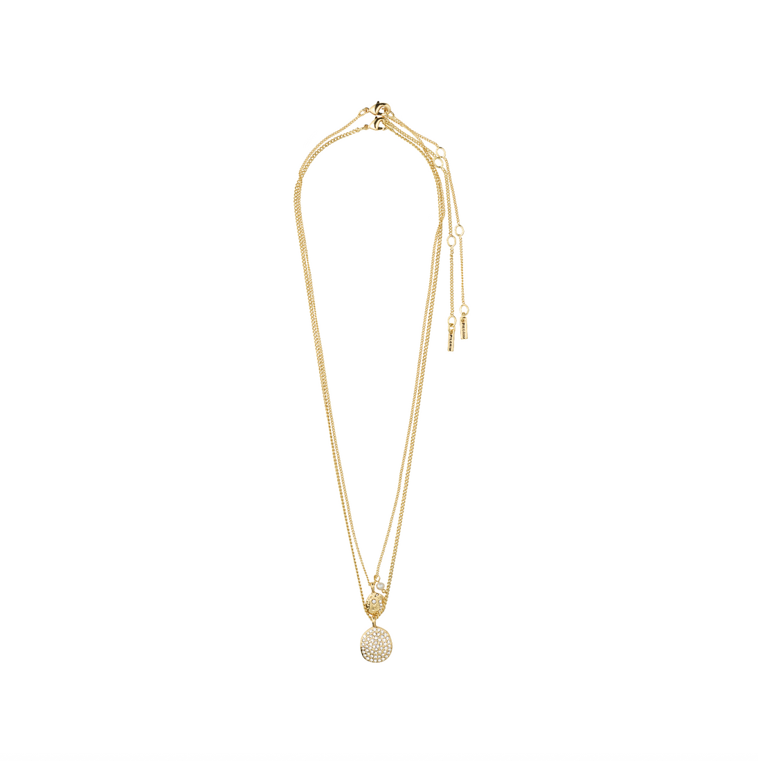 SHIFT recycled pearl & crystal necklace 2-in-1