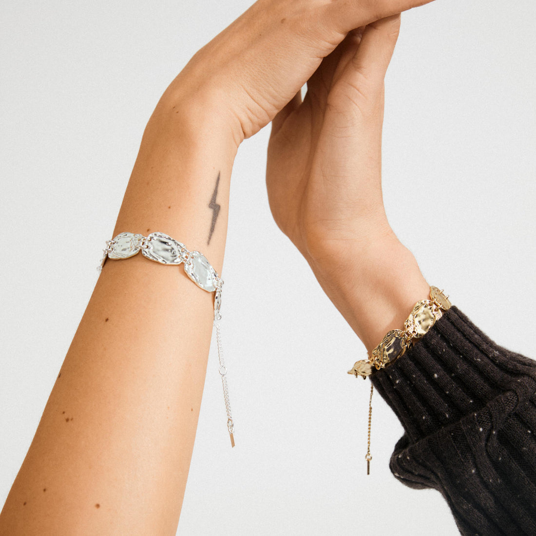 SHIFT recycled flat coins bracelet