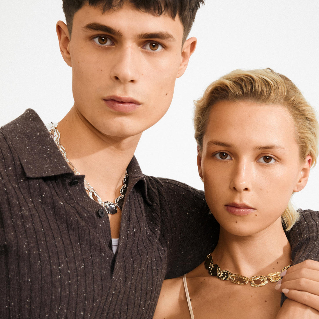 SHIFT recycled flat coins necklace