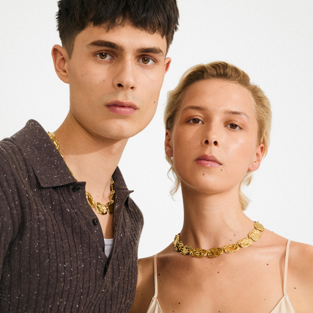 SHIFT recycled flat coins necklace