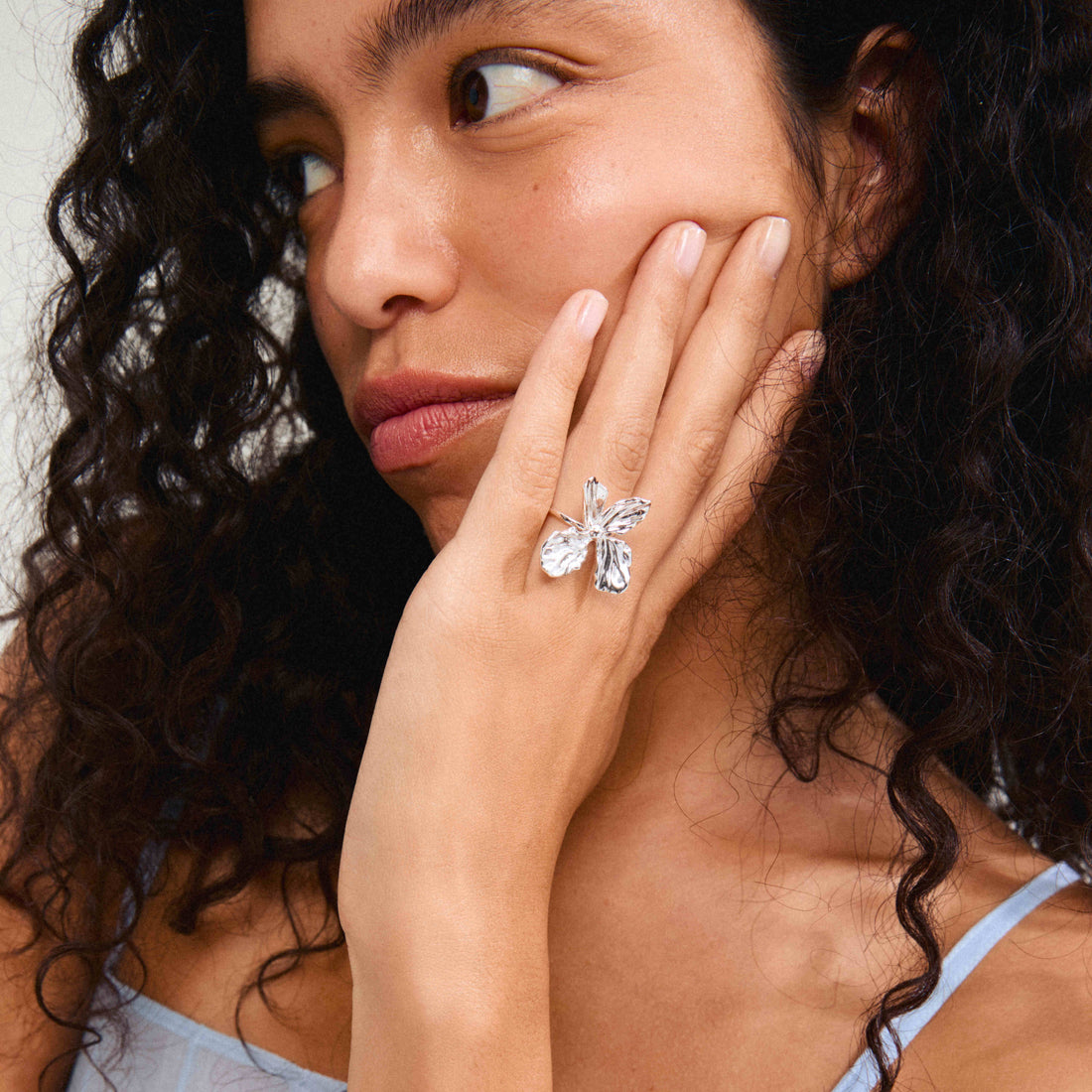 DREAM recycled flower statement ring