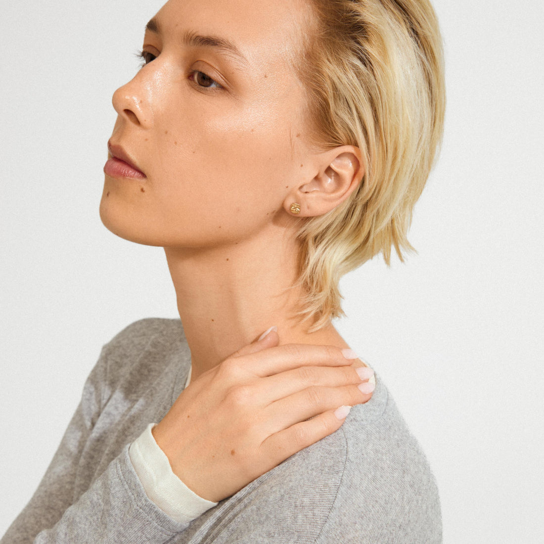 SENSE recycled square stud earrings