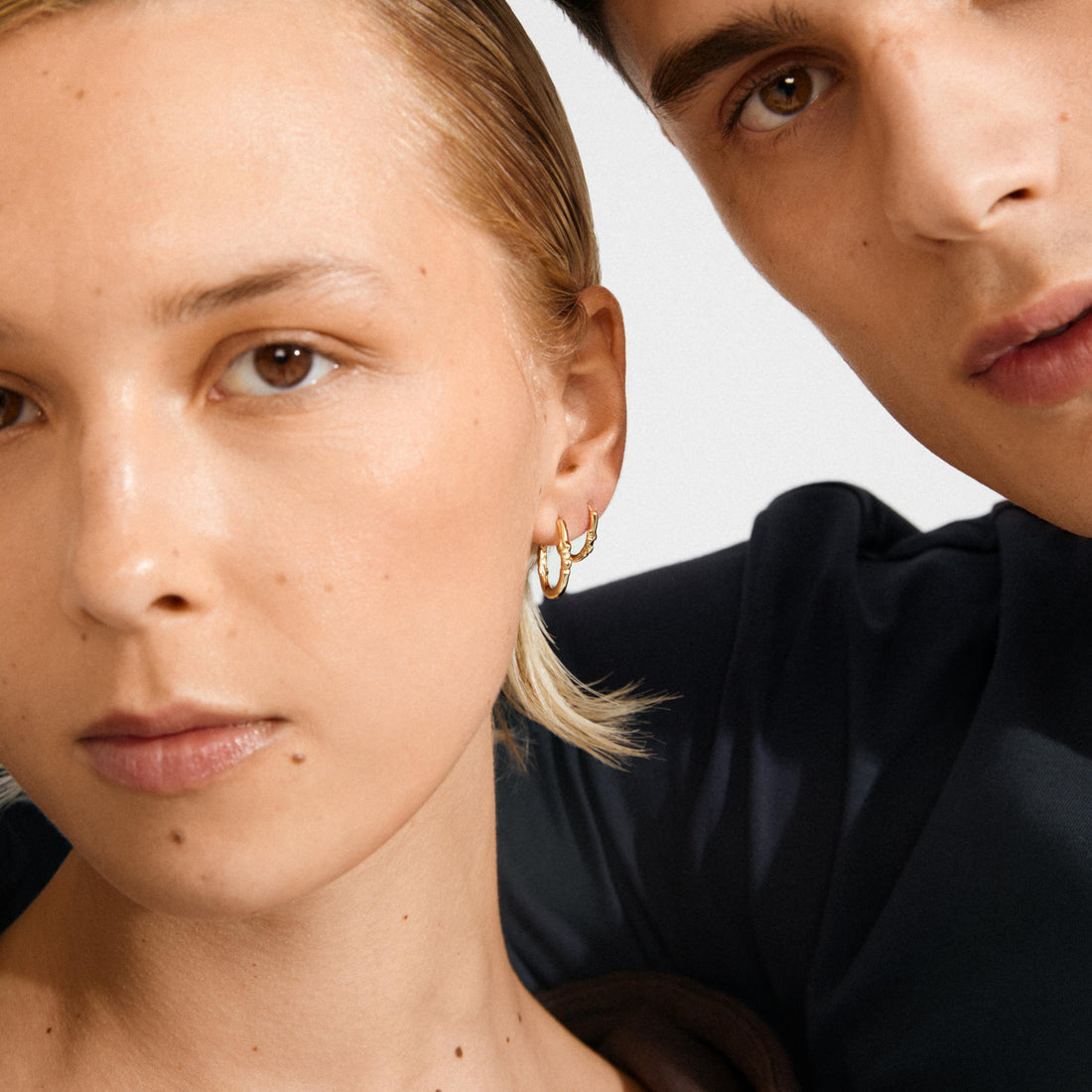 SENSE recycled hoop earrings 2-in-1 set