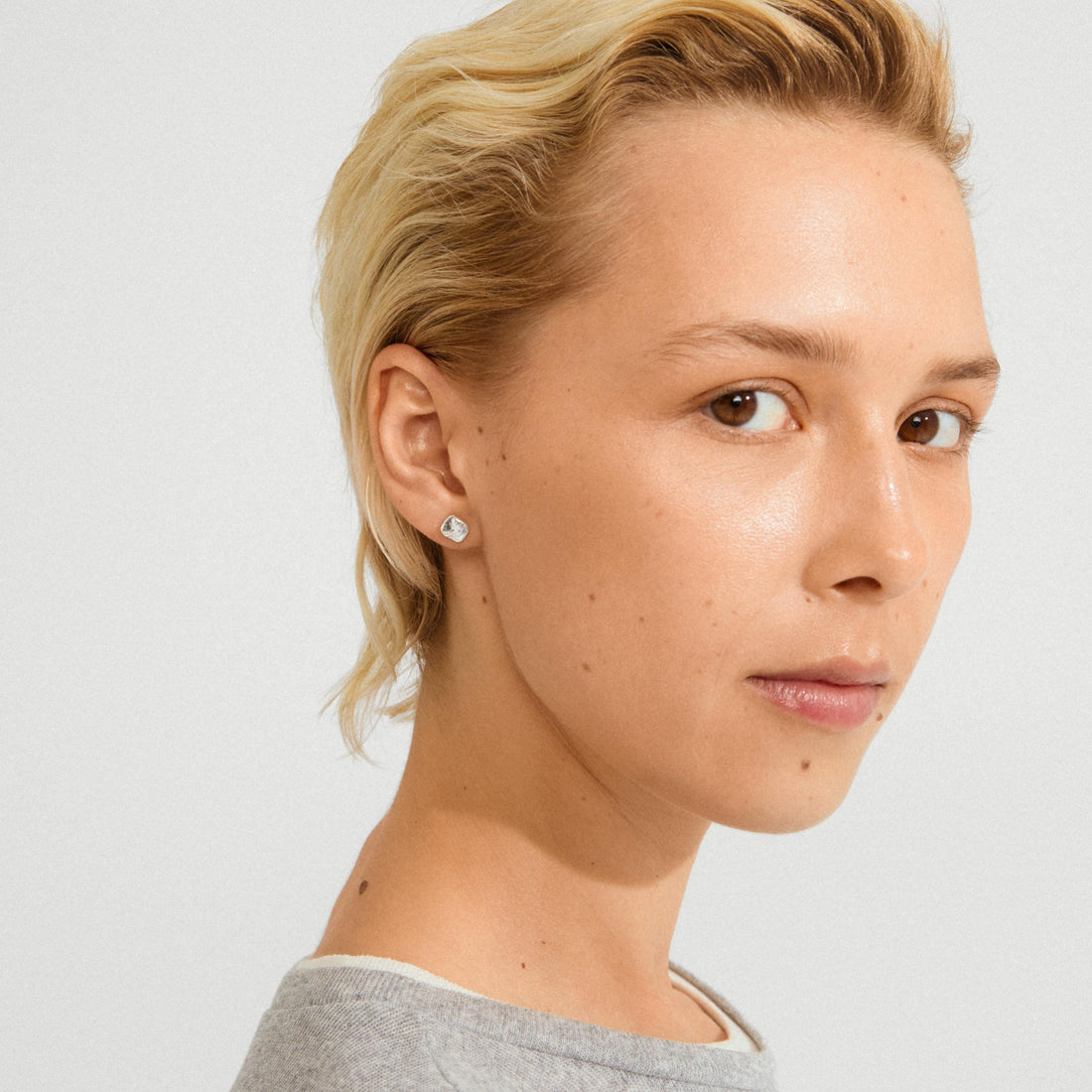 SENSE recycled square stud earrings