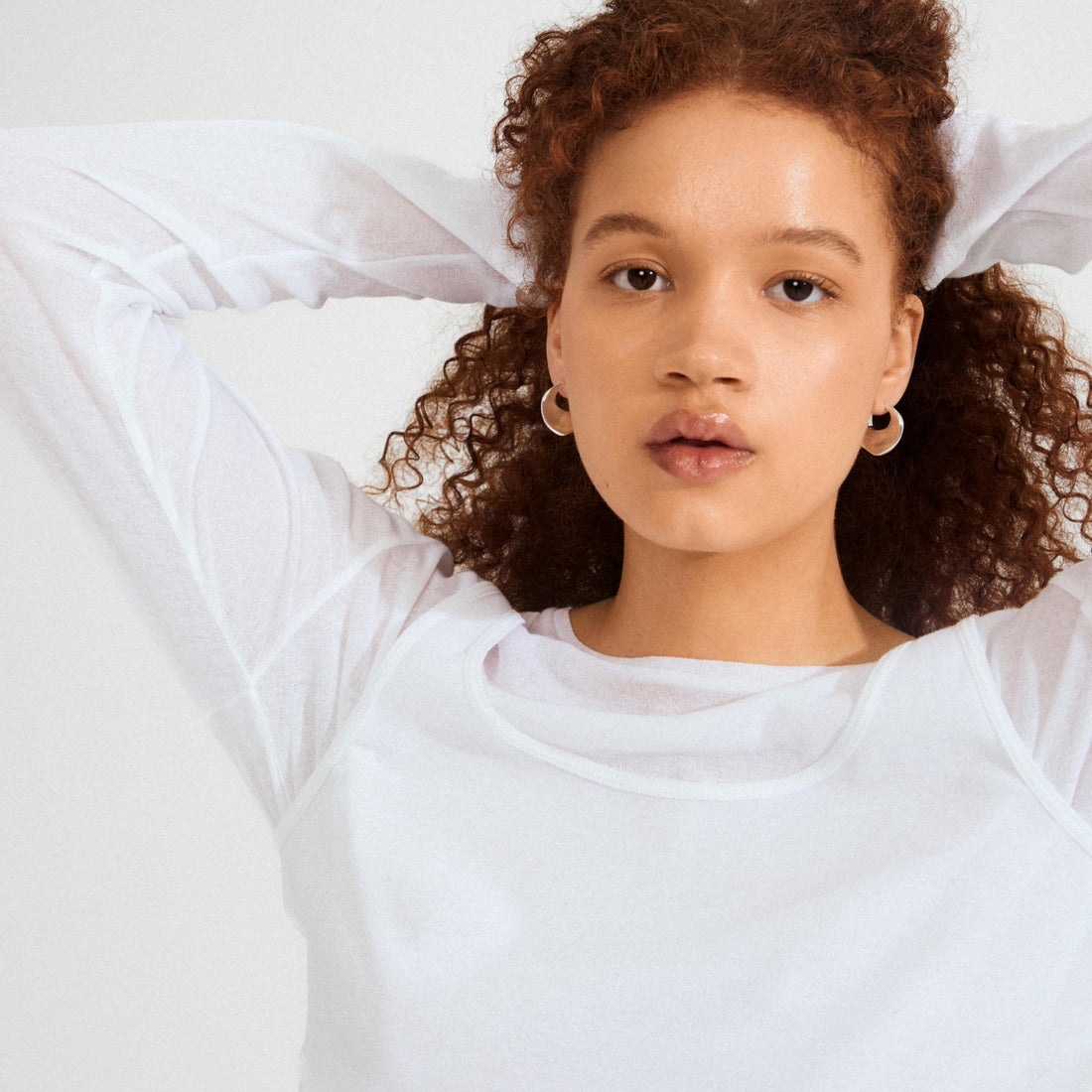 SENSE recycled flattened hoop earrings