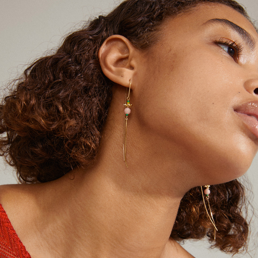 PAUSE multicolored chain earrings