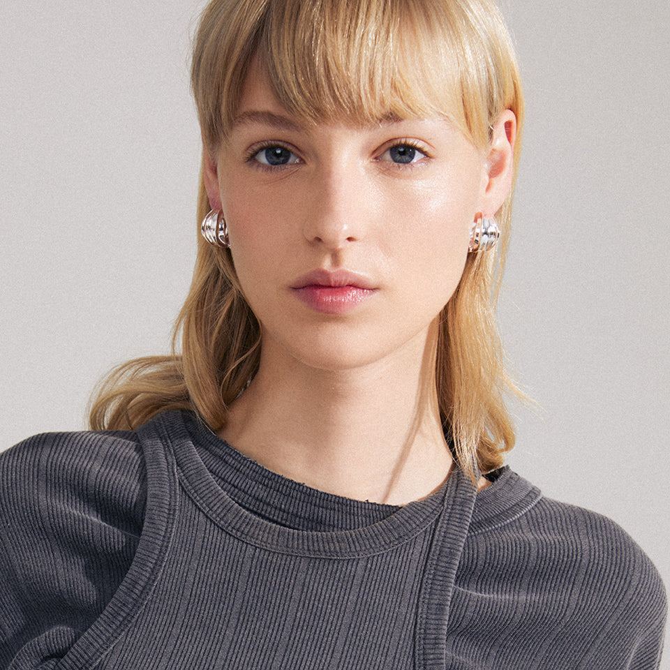 STAY Recycled Chunky Hoop earrings
