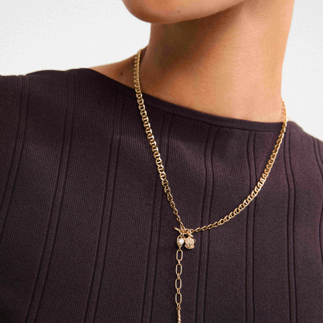 BREEZE recycled charm necklace 2-in-1 set