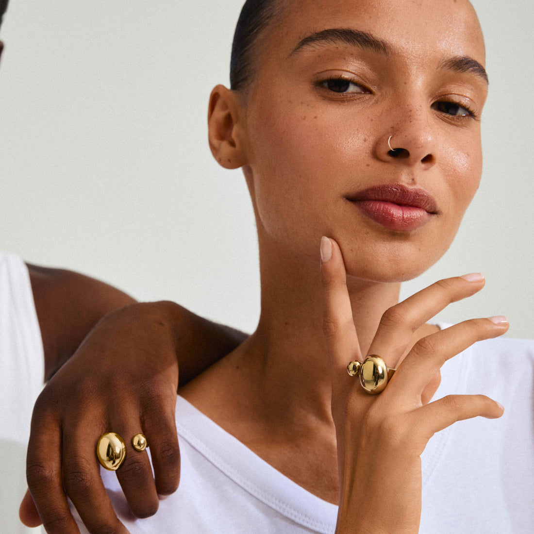 ALVIN recycled bubble dome ring
