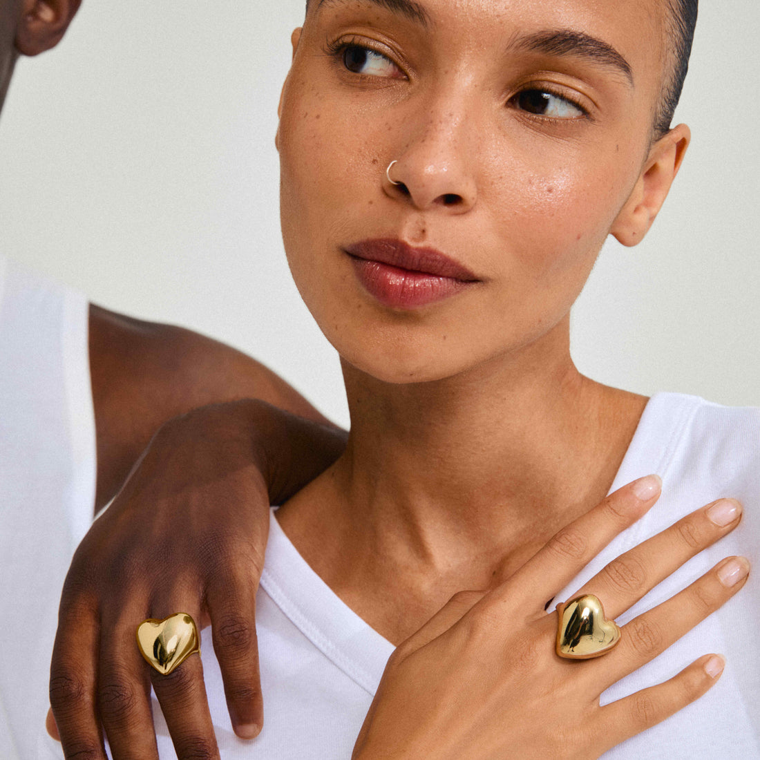 ANNEMETTE recycled chunky heart ring