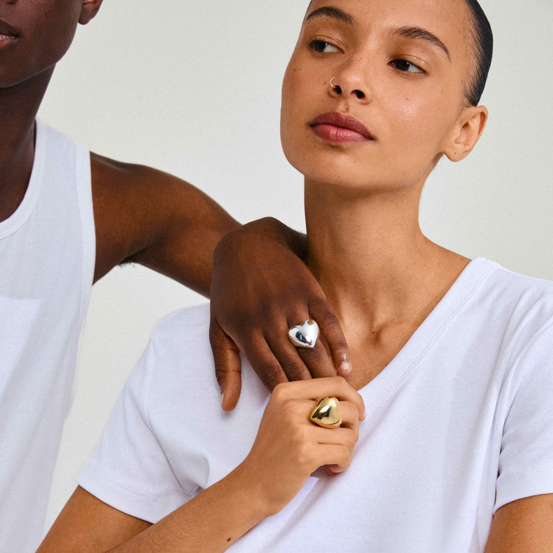 ANNEMETTE recycled chunky heart ring