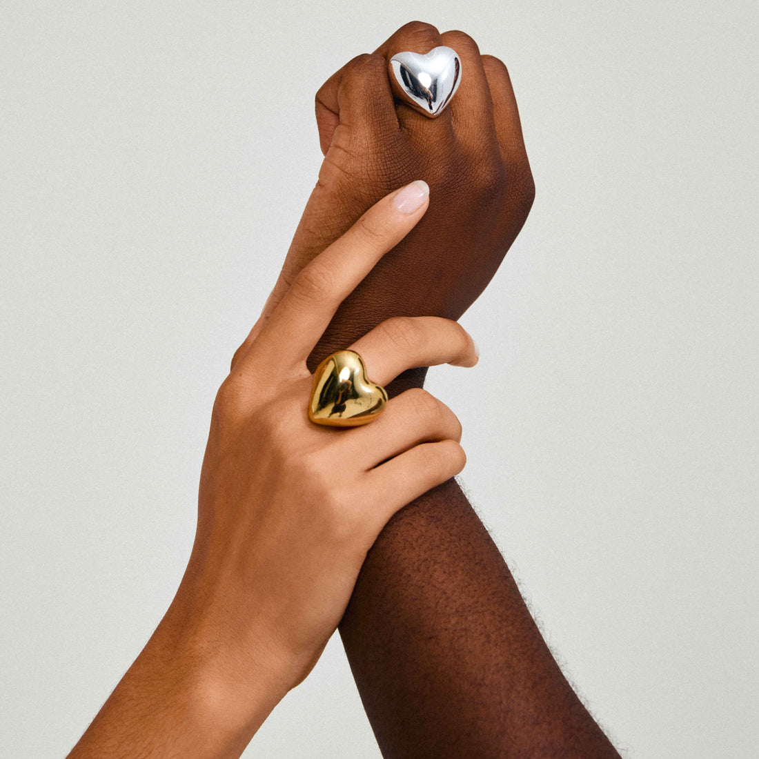 ANNEMETTE recycled chunky heart ring