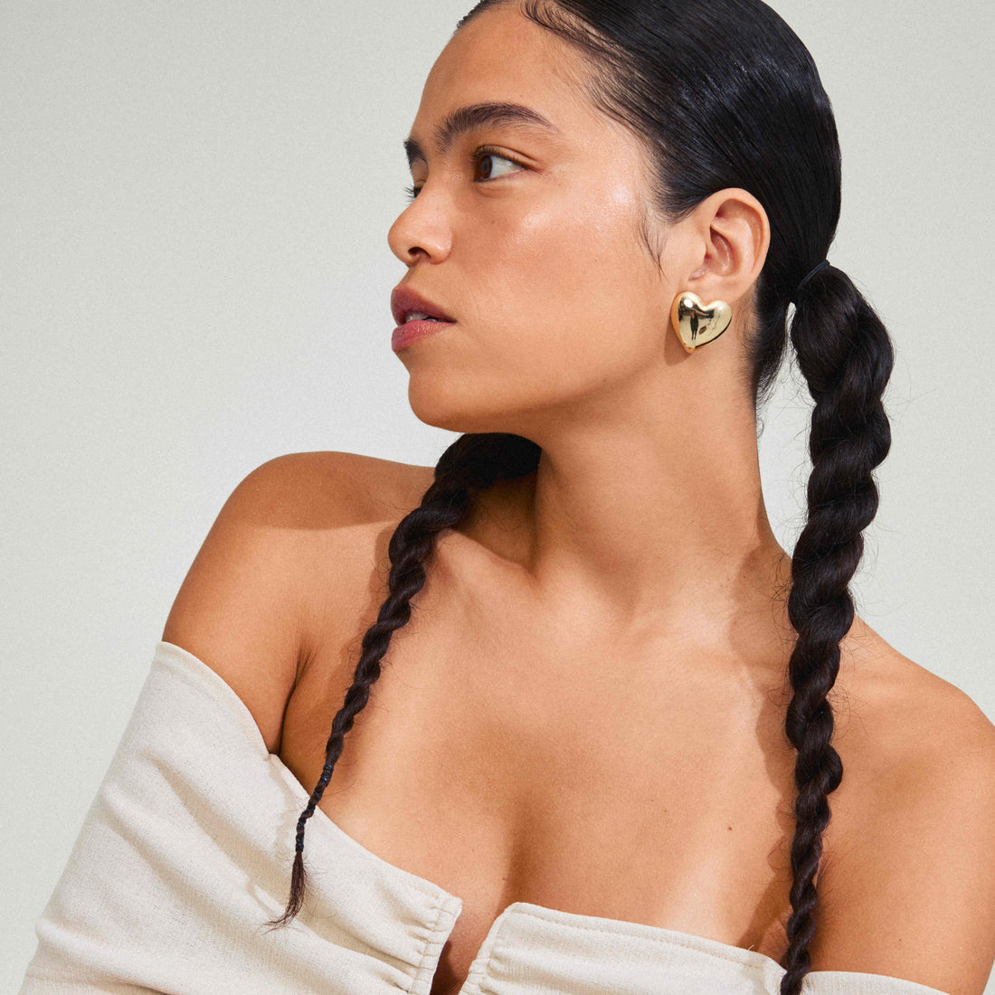 ANNEMETTE Recycled Chunky Heart Earrings