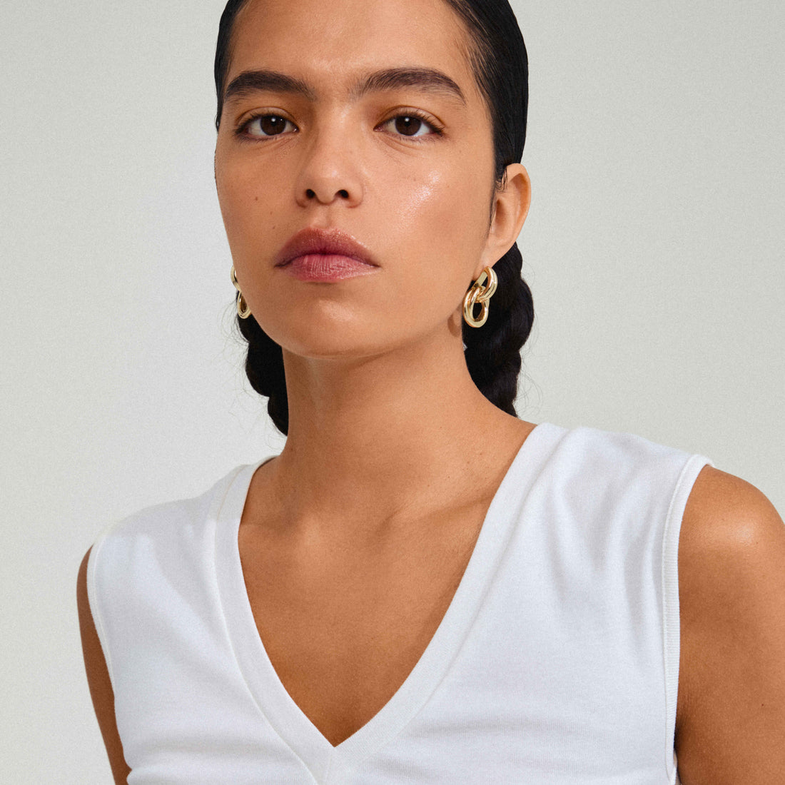 AGNI recycled knot hoop earrings