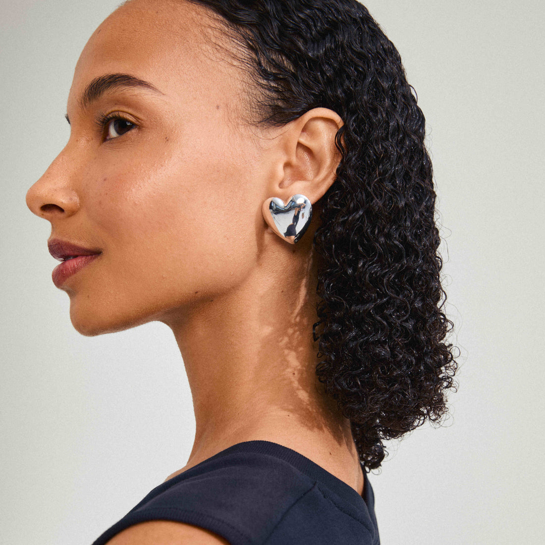 ANNEMETTE Recycled Chunky Heart Earrings