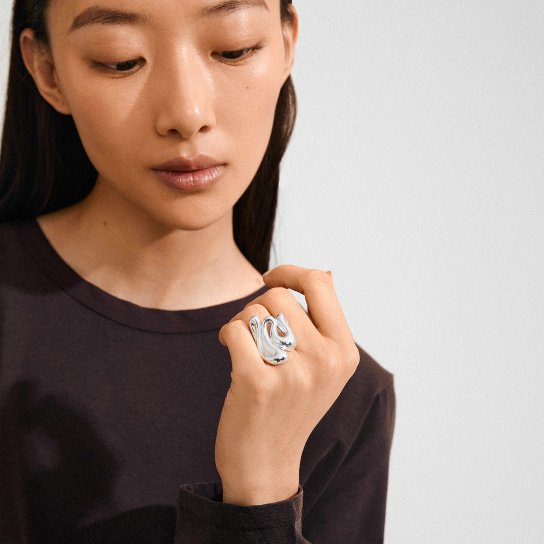 ADRIEL recycled chunky ring