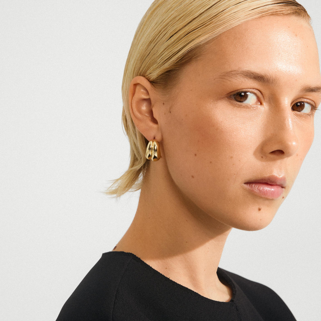 MIKO recycled chunky half-hoop earrings