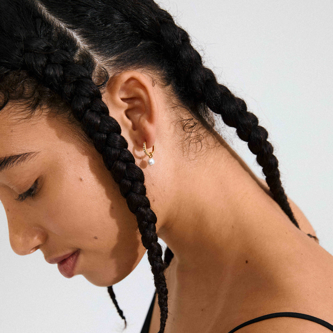 SEVYN boucle d’oreille unique perle recyclée