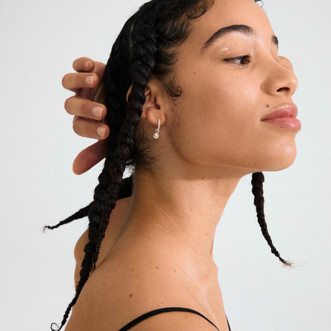 SEVYN boucle d’oreille unique perle recyclée