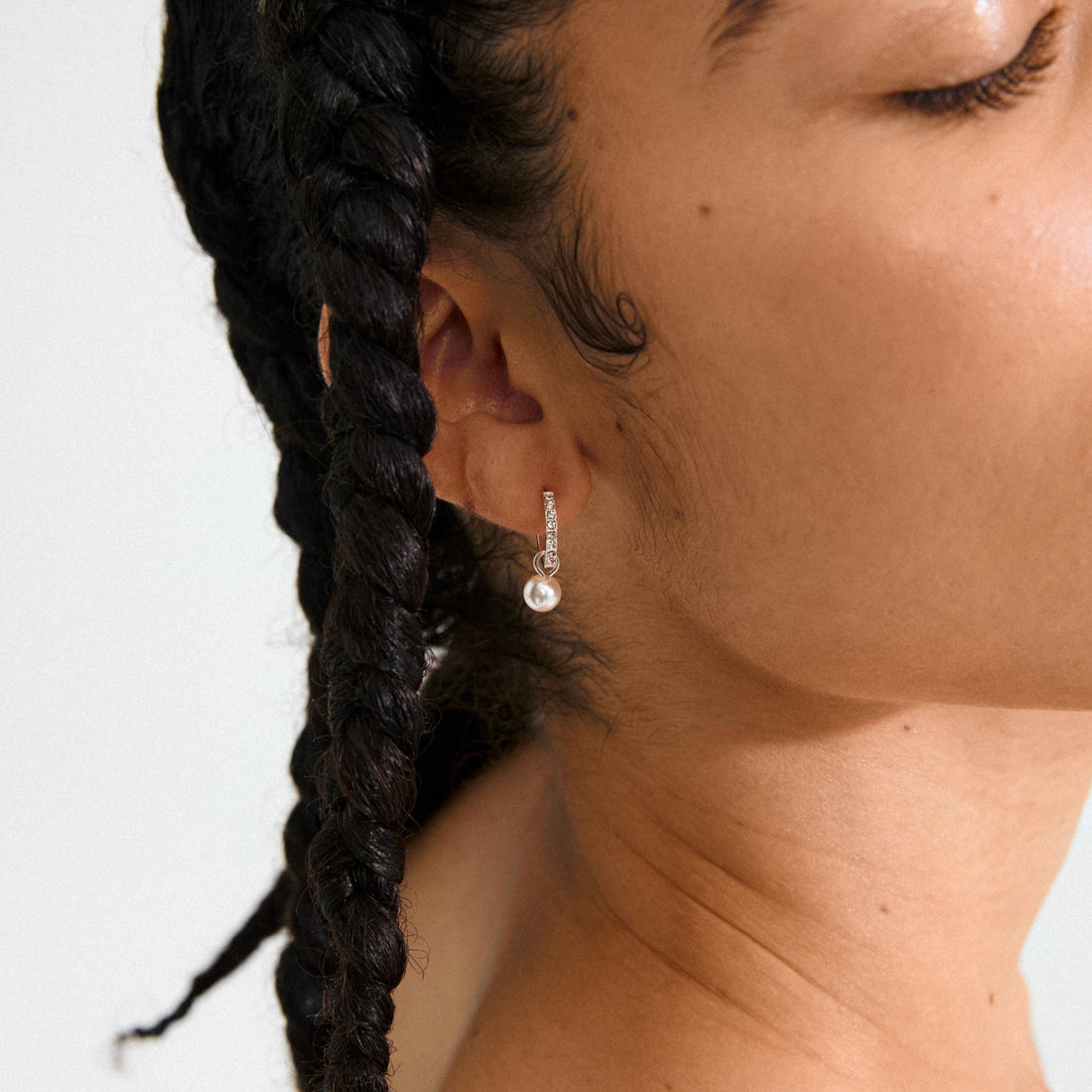 SEVYN boucle d’oreille unique perle recyclée