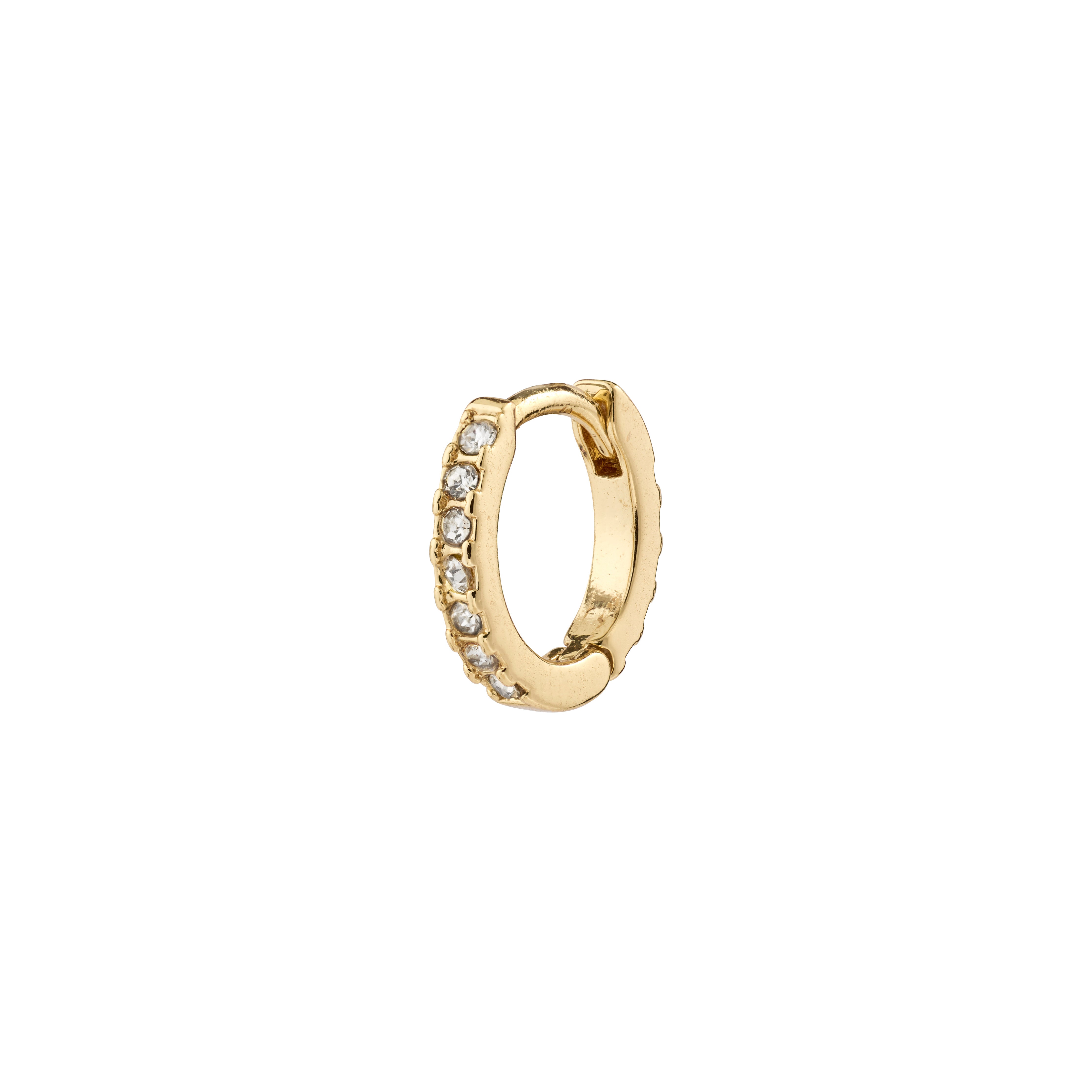 アクセサリー EAR RING PJ - GOLD ZOE Crystal Recycled Single Hoop Earring – PILGRIM