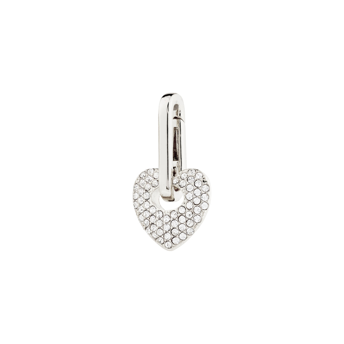 PILGRIM CHARM recycled crystal heart pendant