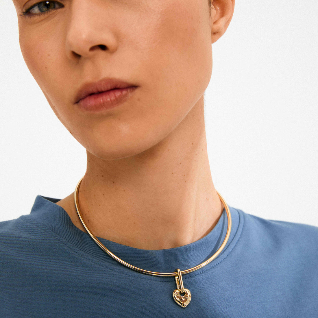 BRELOQUE pendentif cœur texturé recyclé