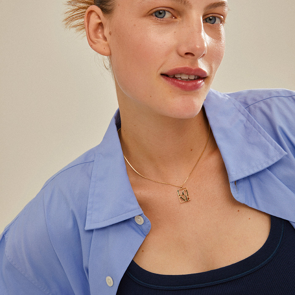 LOVE TAG, collier LOVE recyclé