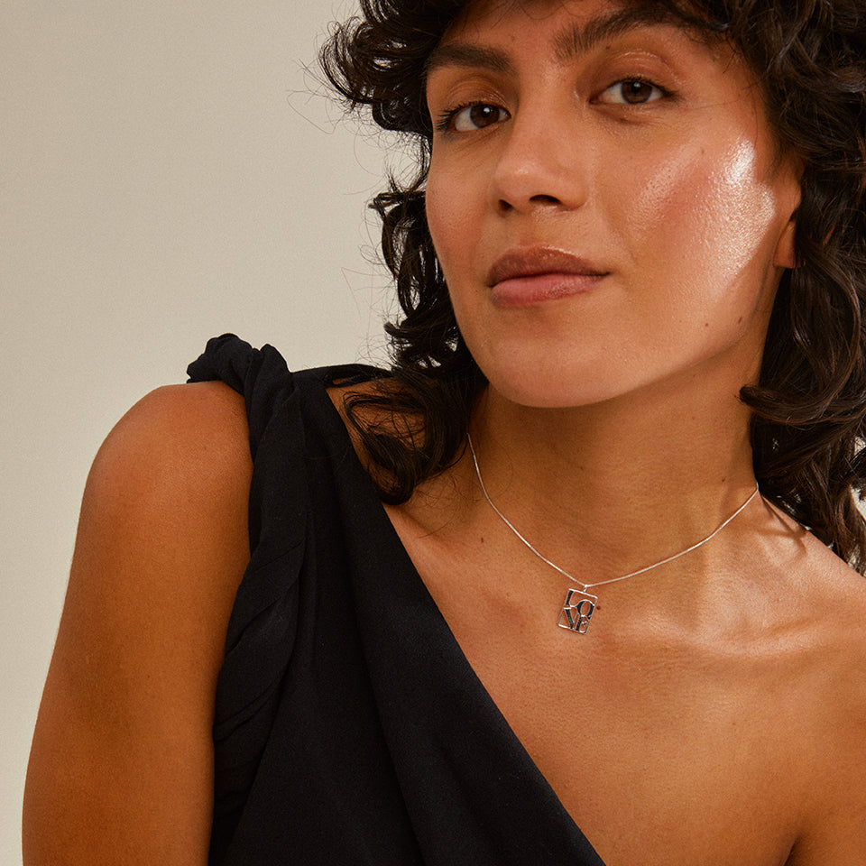 LOVE TAG, collier LOVE recyclé