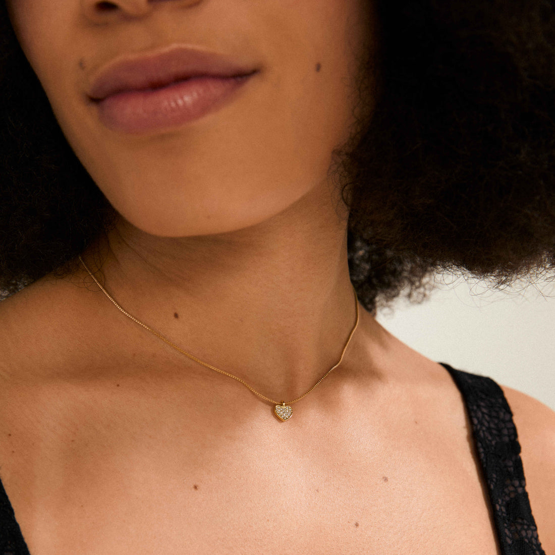 EMMETT recycled crystals heart necklace