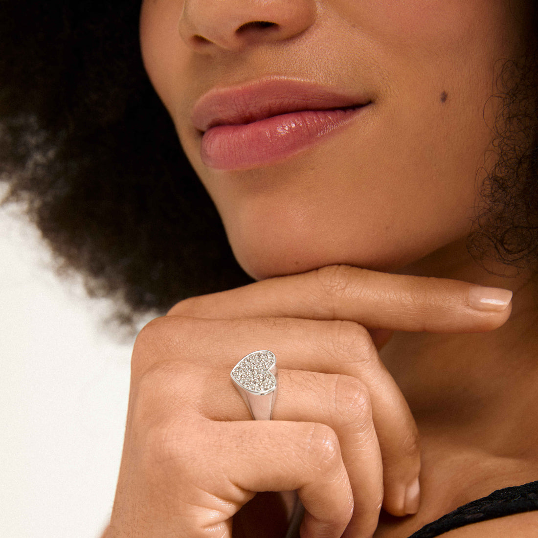 EMMETT recycled crystals heart ring