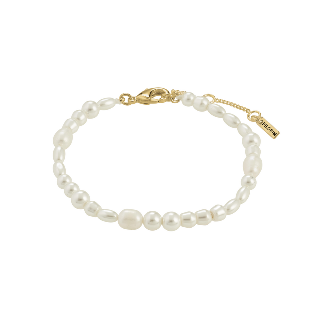ELLIANA freshwater pearls & glass beads bracelet
