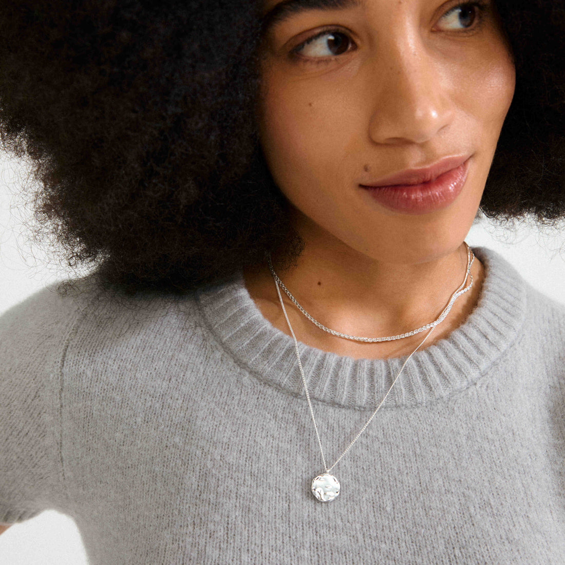 DECLAN recycled coin necklace 2-in-1 set