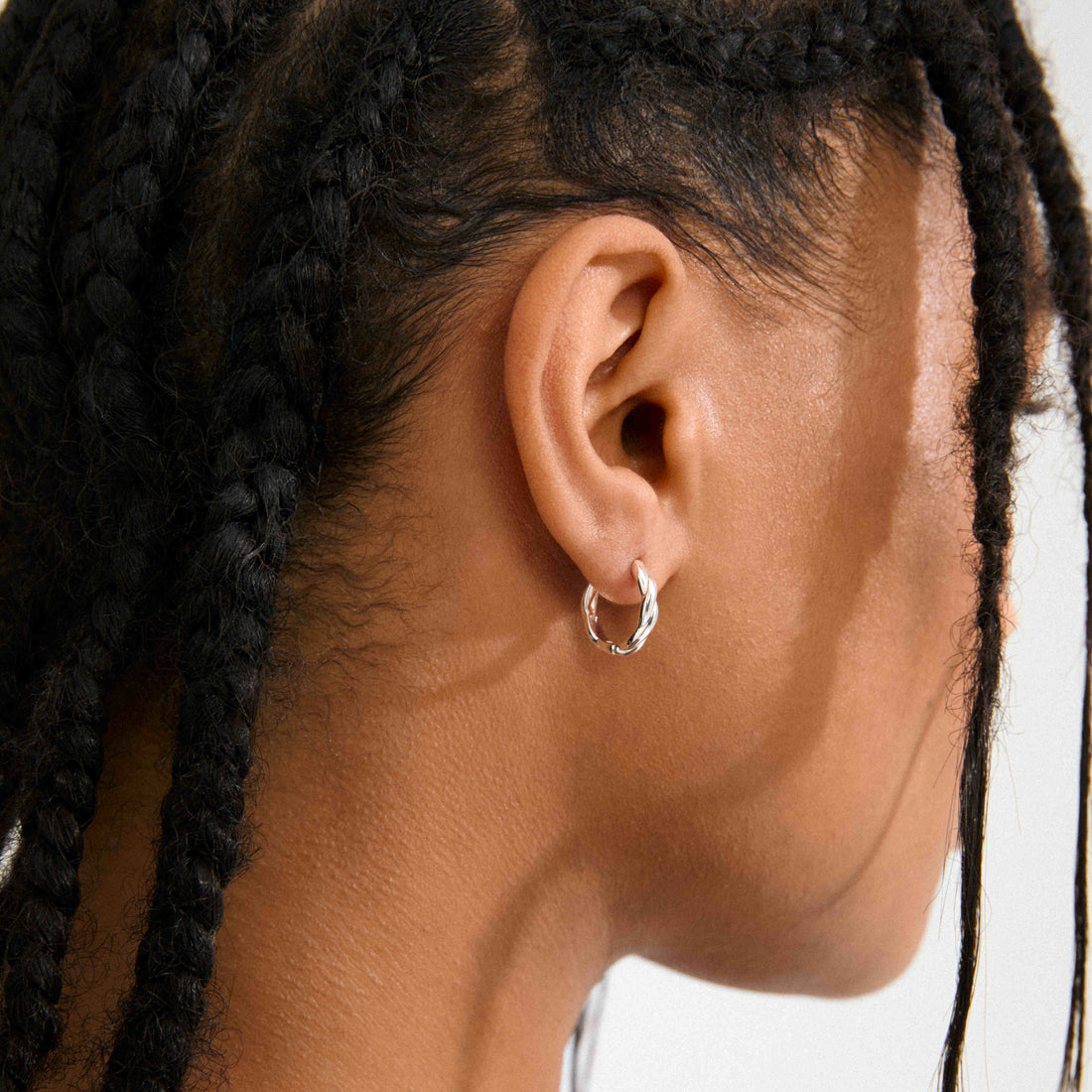 DECLAN recycled twisted hoop earrings