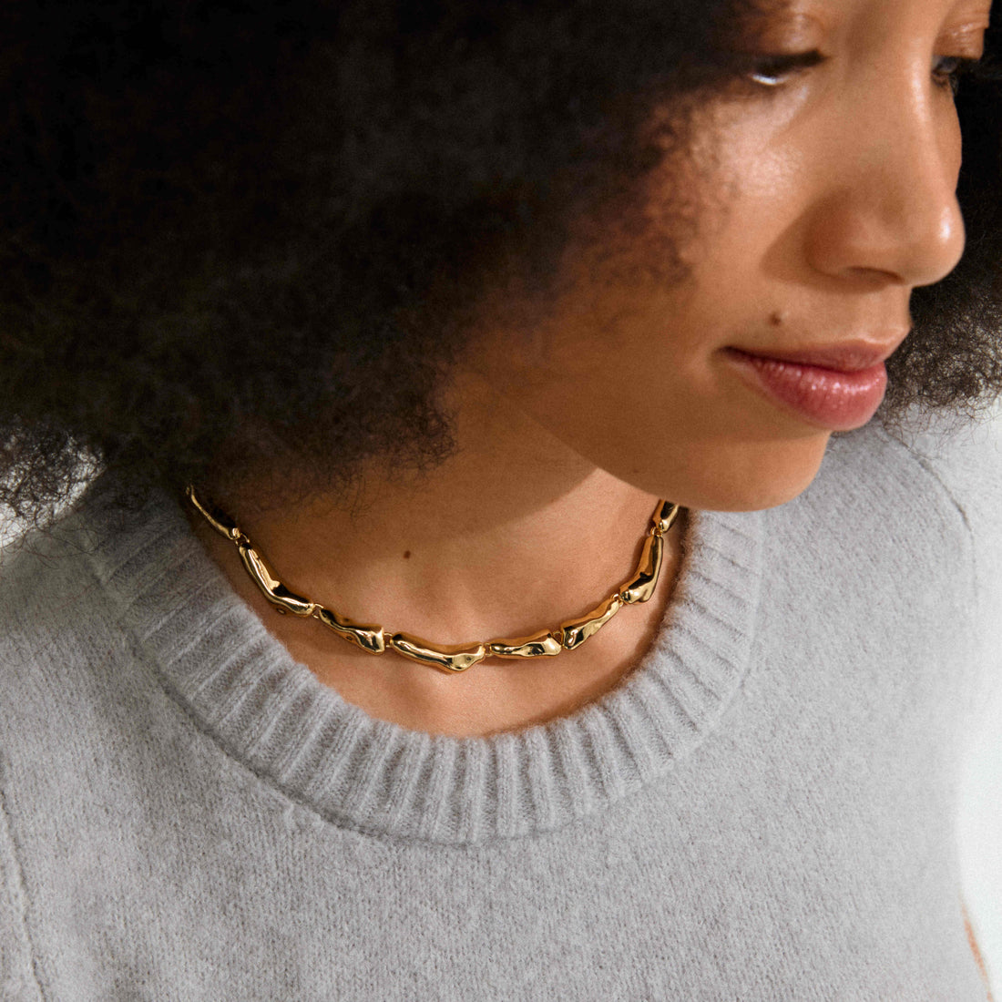 HARRISON recycled chunky links necklace