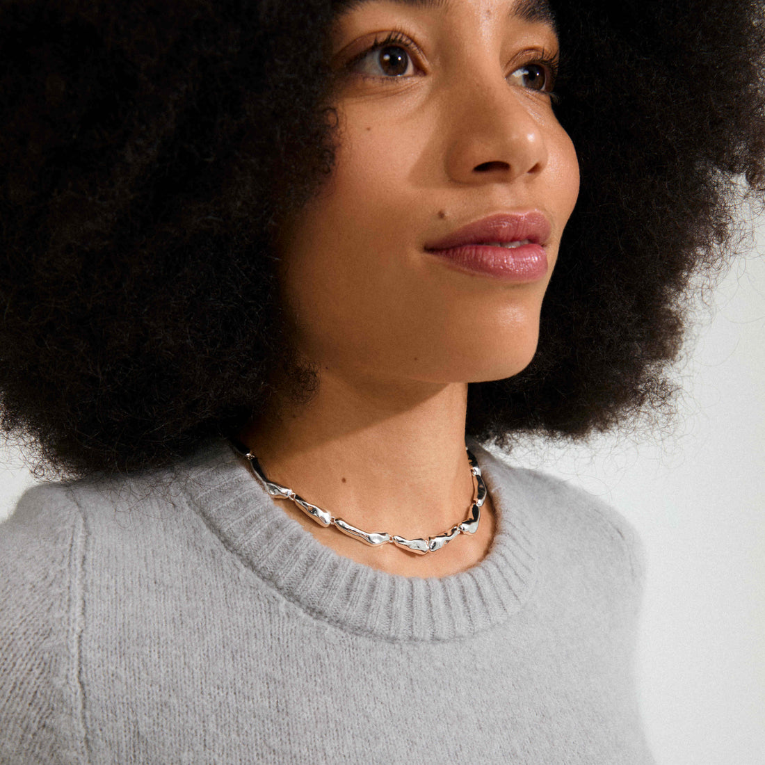 HARRISON recycled chunky links necklace