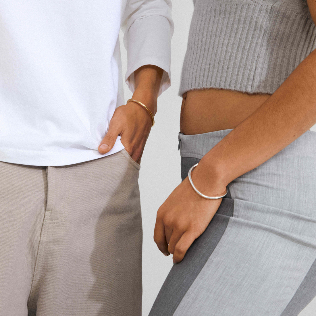 ALAIA recycled thin bangle bracelet